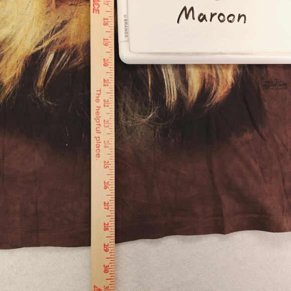 The Mountain Terrier Crew Neck Graphic T Shirt Mens Size Small S Maroon - Picture 9 of 11